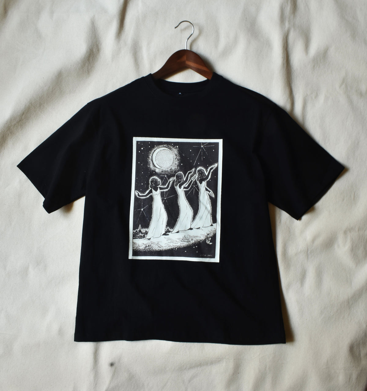 Moonlit Sisters Oversized Tee