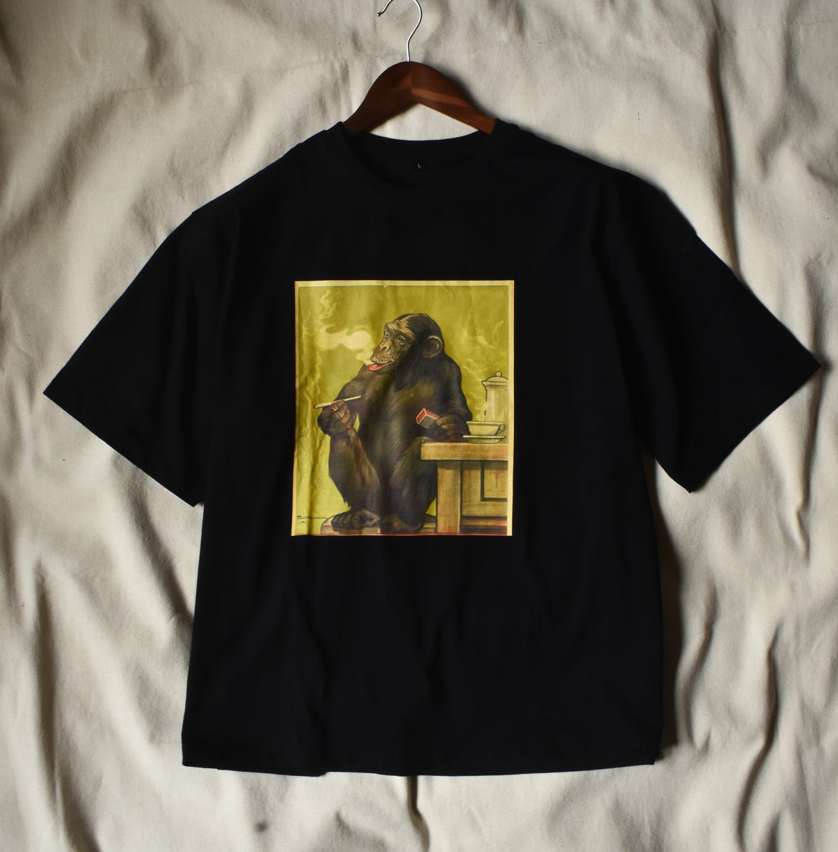 Coffee Break Chimp Oversized Tee