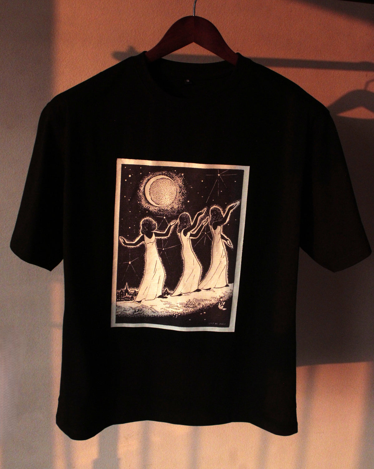 Moonlit Sisters Oversized Tee